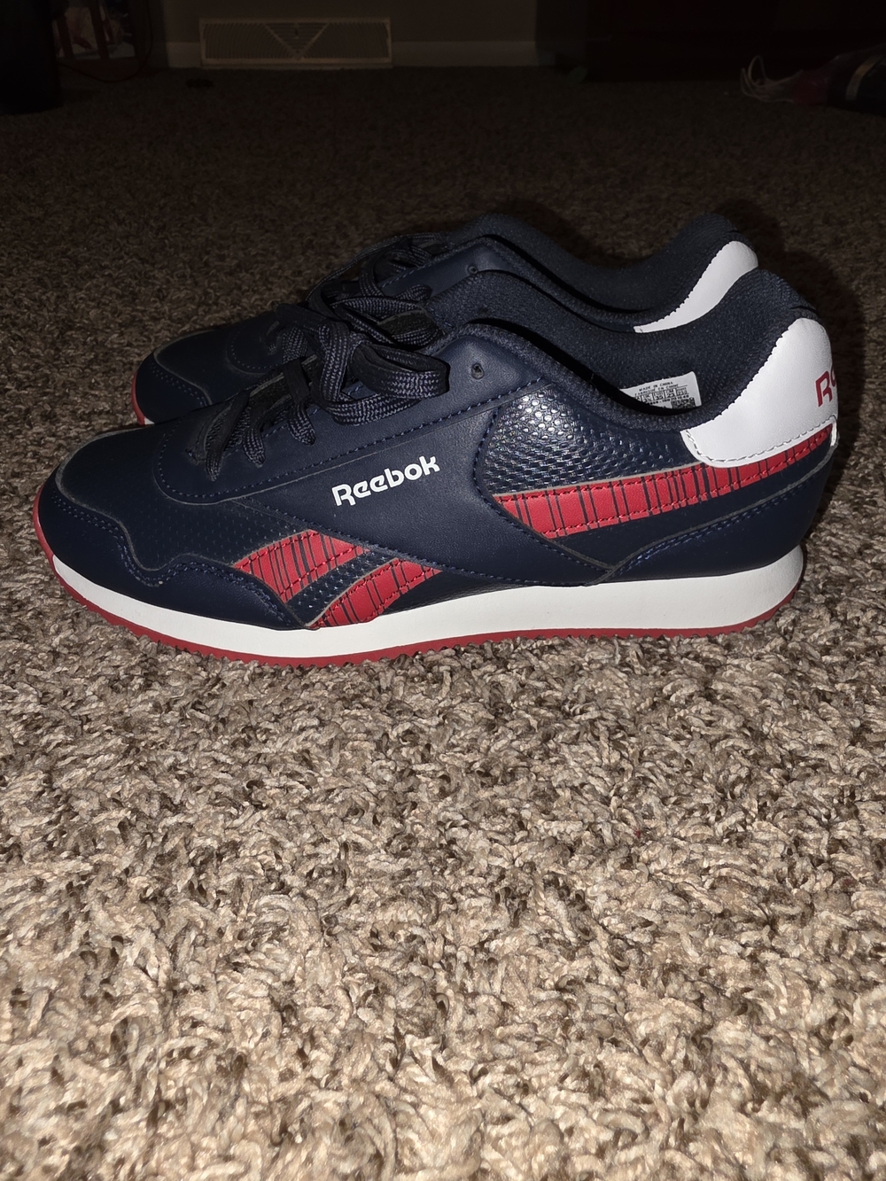 Reebok Royal Classic Jogger 3.0 Navy Red Youth Size 4 / Women's 5.5